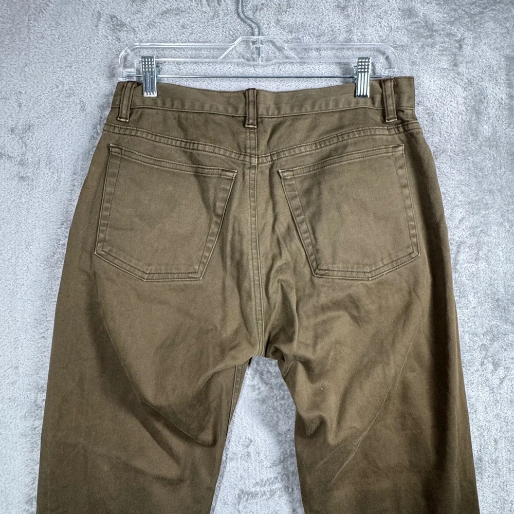 Banana Republic Stretch Pants‎ Mens 31R Khaki Brown Button Fly Y2K Casual